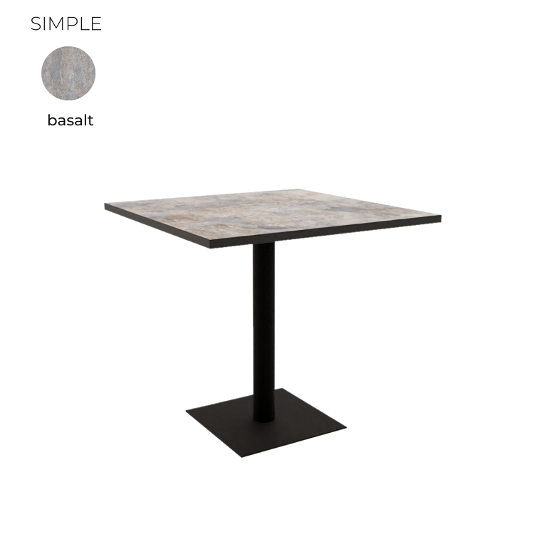 Стол обеденный квадратный Алсав 21SIMPLE.008 Basalt