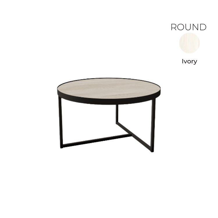 Стол журнальный круглый Алсав 21ROUND.008 Ivory
