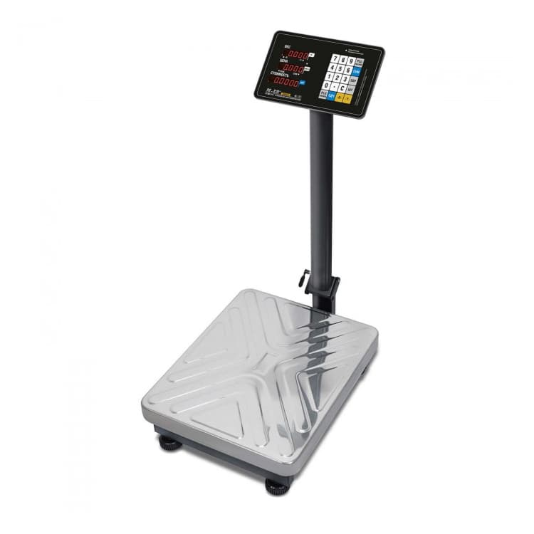Торговые напольные весы MERTECH M-ER 333 ACP-150.20/50 "TRADER" с расч. стоимости LED