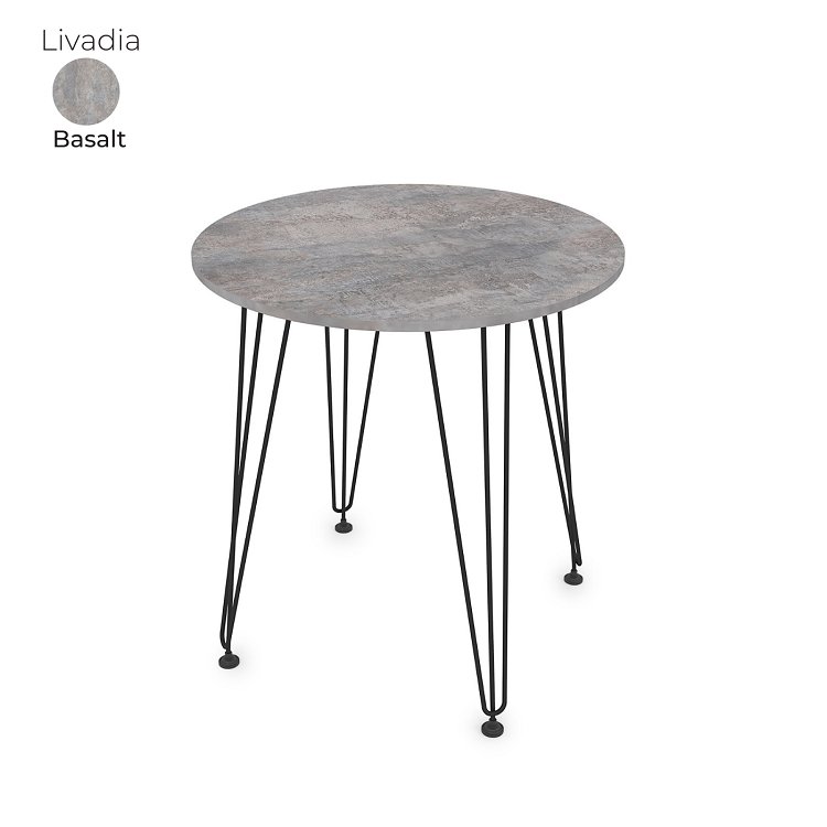 Стол обеденный круглый Алсав 21Livadia.007 Basalt