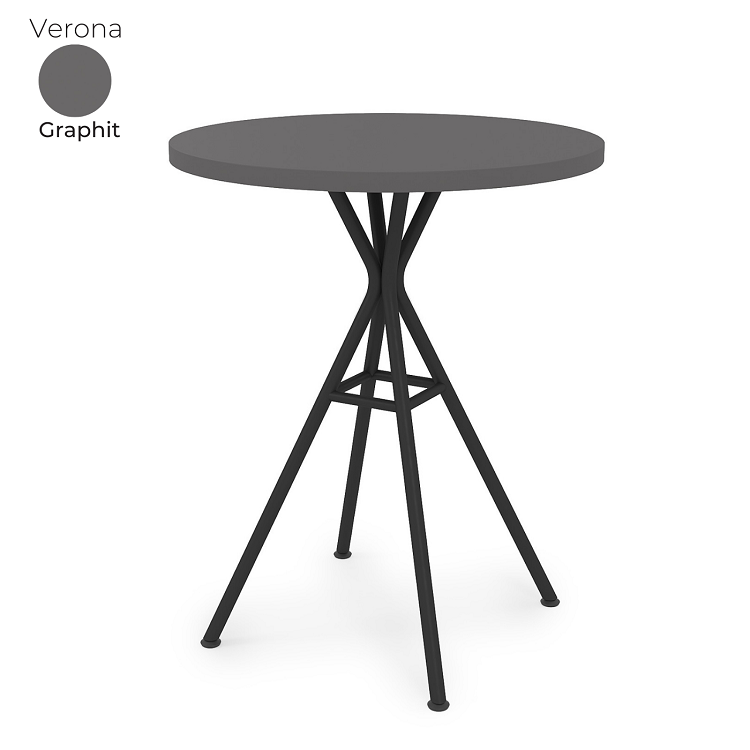 Стол обеденный круглый Алсав 21Verona.006.R Graphit