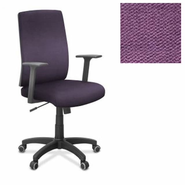Офисное кресло для персонала Юнитекс Alfa A/MK/T23 ткань Сахара фиолетовая С33