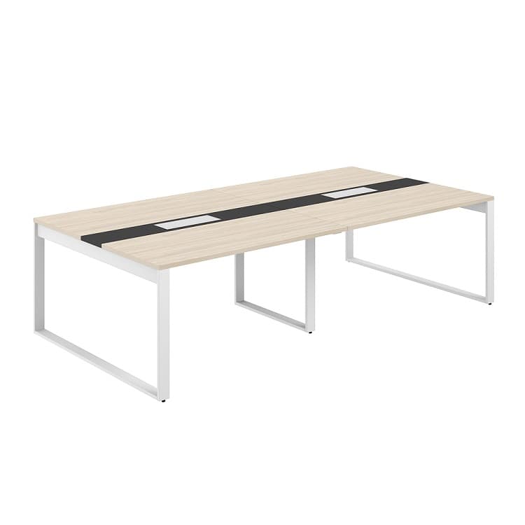 Стол для переговоров 2800х1438х750 Norden Allegro AG.2-2814.AR.72.WH.AN