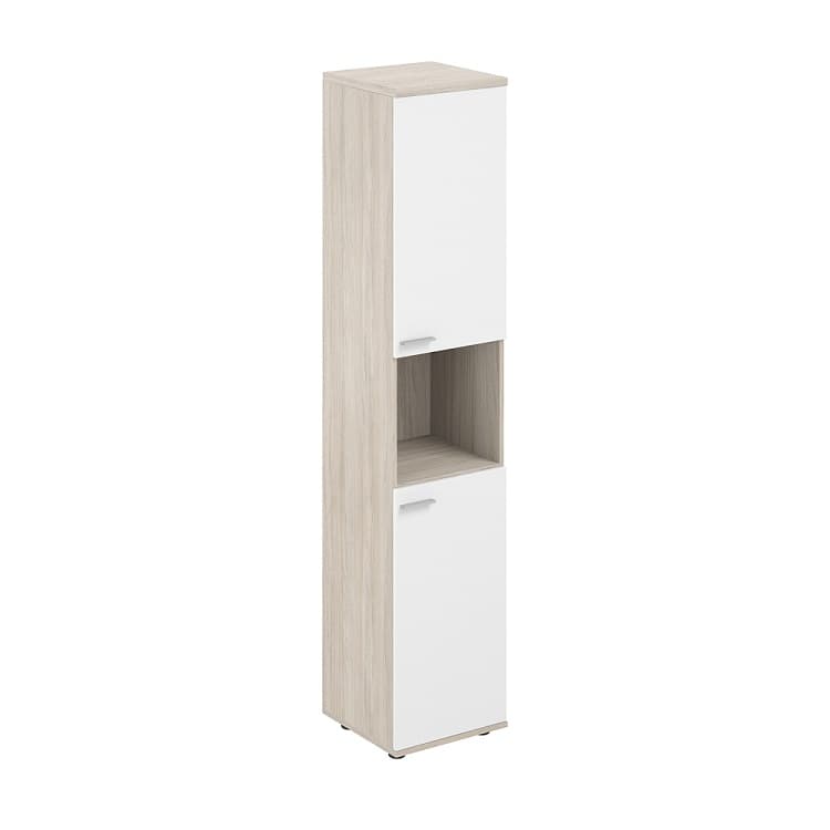 Шкаф высокий с нишей правый Norden Сигма SG.866.OL.WH.WH.R