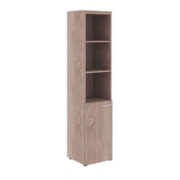 Шкаф колонка Skyland с глухой малой дверью (L) и топом WHC 42.5(L) дуб сонома 432х432х1949 WAVE